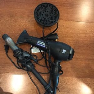 Hot Shot Curling iron and hair dryer